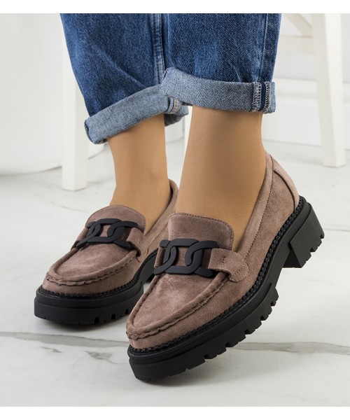 Rudos spalvos ekovamzos pusbačiai Gabriella