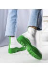 Balti kojinių batai su žaliu padu iš Cali