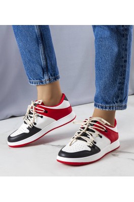 Juodai raudoni retro "Shari" sportbačiai