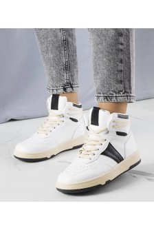 Balti-Juodi Sneakers Stiliaus Iki Kulkšnies Robin