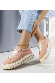 Rožinės Spalvos Sneakers Stiliaus Ant Platformos Pamela