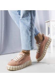 Rožinės Spalvos Sneakers Stiliaus Ant Platformos Pamela
