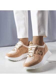 Smėlio Spalvos Sneakers Stiliaus Ant Platformos Kristine