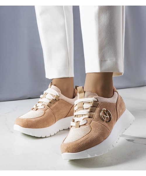 Smėlio Spalvos Sneakers Stiliaus Ant Platformos Kristine Smėlio Spalvos Sneakers Stiliaus Ant Platformos Kristine