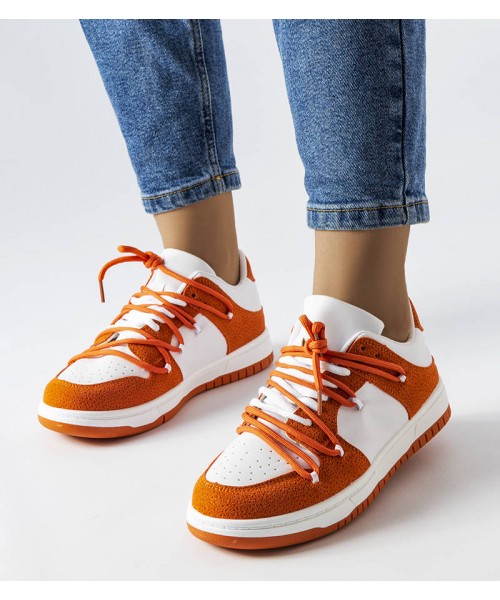 "Hila" oranžinės medžiagos derinio sportbačiai