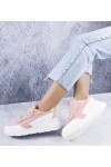 Rožinės Spalvos Sneakers Stiliaus Su eko-zamszu Dupuis Rožinės Spalvos Sneakers Stiliaus Su eko-zamszu Dupuis