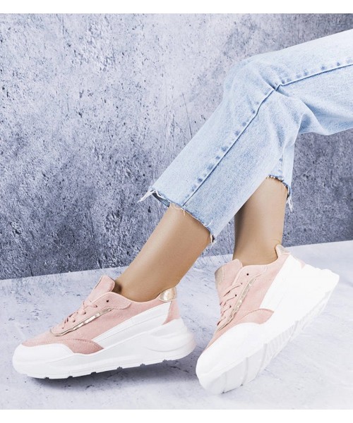Rožinės Spalvos Sneakers Stiliaus Su eko-zamszu Dupuis Rožinės Spalvos Sneakers Stiliaus Su eko-zamszu Dupuis