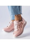Rožinės Spalvos Blizgantys Sneakers Stiliaus L'Angelier Rožinės Spalvos Blizgantys Sneakers Stiliaus L'Angelier