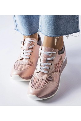 Rožinės Spalvos Blizgantys Sneakers Stiliaus L'Angelier