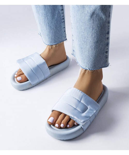 Mėlynos velcro užsegamos šlepetės "Aleron