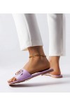 Violetinės Spalvos Elegantiškos Šlepetės Su Grandinėle Corbin Violetinės Spalvos Elegantiškos Šlepetės Su Grandinėle Corbin