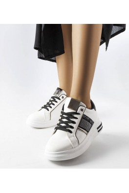 Juodai balti sportbačiai su cirkoniais Xarles