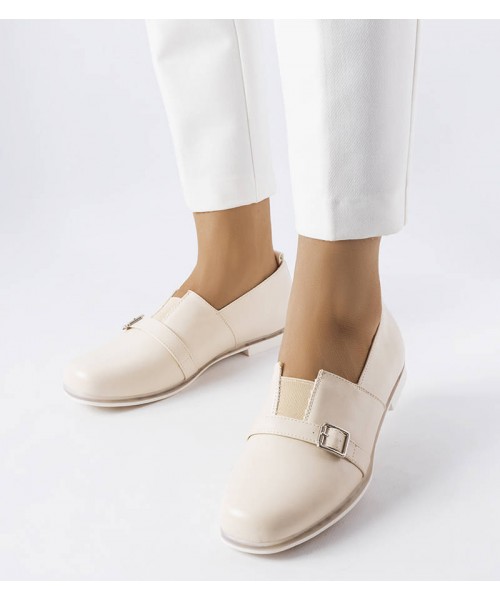 Smėlio spalvos pusbačiai su odiniu vidpadžiu Felosa