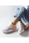 Rožinės Spalvos Sneakers Stiliaus Su Kombinuotomis Medžiagomis Malas
