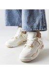 Smėlio Spalvos Sneakers Stiliaus Su Kombinuotomis Medžiagomis Malas