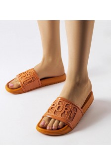 Oranžinės Spalvos Guminės Šlepetės Moiariello