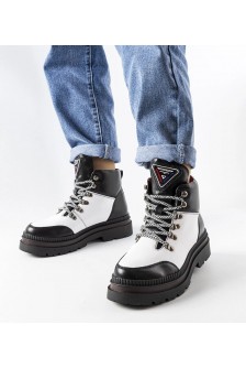 "Solofra" juodai balti apšiltinti traperiai