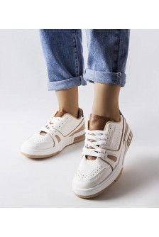 Balti Sneakers Stiliaus Su Smėlio spalvos Intarpais Willson