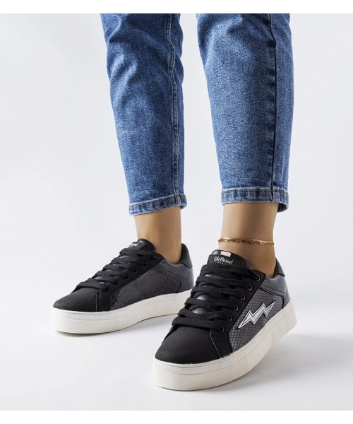 Juodi Sportinio stiliaus Moteriški Sneakers Stiliaus Vernadeau