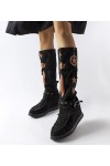 Juodi zomšiniai boho stiliaus batai Putignano
