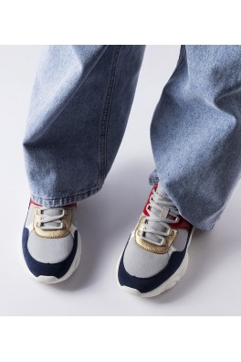 Pilkos ir tamsiai mėlynos spalvos Lee Cooper sportiniai bateliai