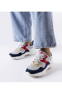 Pilkos ir tamsiai mėlynos spalvos Lee Cooper sportiniai bateliai