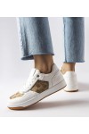 Balti Sneakers Stiliaus papuošti Monograma Isidora