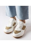 Balti Sneakers Stiliaus papuošti Monograma Isidora