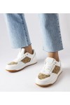 Balti Sneakers Stiliaus papuošti Monograma Isidora