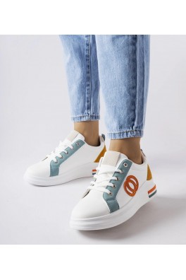 Balti Sneakers Stiliaus Su Spalvotais Intarpais Passaic