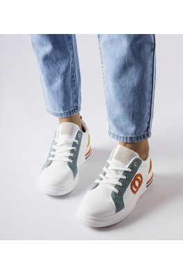 Balti Sneakers Stiliaus Su Spalvotais Intarpais Passaic