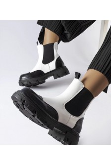 Juodai balti "Albany" įsispiriami batai