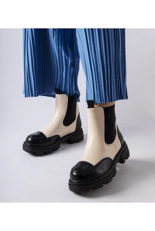 Juodi ir smėlio spalvos Albany batai su šlepetėmis