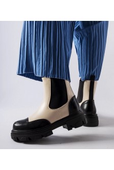 Juodi ir smėlio spalvos Albany batai su šlepetėmis