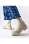 Smėlio Spalvos aukšta Sneakers Stiliaus Marks