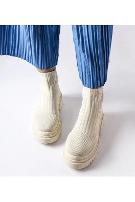 Smėlio Spalvos aukšta Sneakers Stiliaus Marks