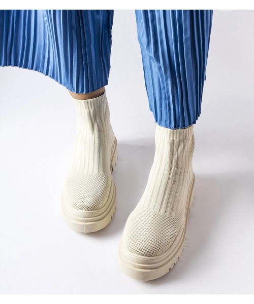 Smėlio Spalvos aukšta Sneakers Stiliaus Marks