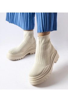 Smėlio Spalvos aukšta Sneakers Stiliaus Marks