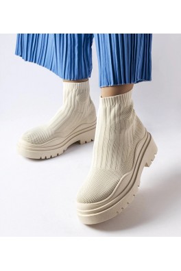 Smėlio Spalvos aukšta Sneakers Stiliaus Marks