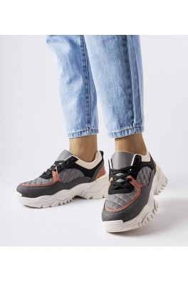 Pilkos Spalvos Sneakers Stiliaus Su Spalvotais Intarpais Esquibel