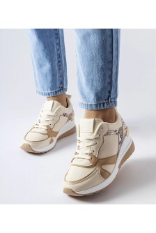 Smėlio Spalvos Sneakers Stiliaus Ant Storo Pado Leopoldo
