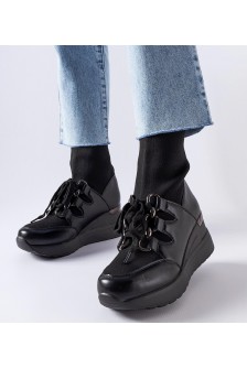 "Rochon" juodi batai su kojinėmis