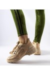 Tamsaus Smėlio Spalvos Sneakers Stiliaus Su Elastingu Auliuku Abal Tamsaus Smėlio Spalvos Sneakers Stiliaus Su Elastingu Auliuku Abal