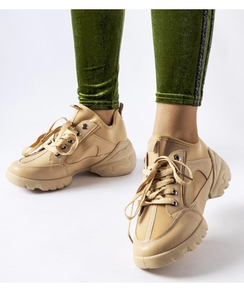 Tamsaus Smėlio Spalvos Sneakers Stiliaus Su Elastingu Auliuku Abal Tamsaus Smėlio Spalvos Sneakers Stiliaus Su Elastingu Auliuku Abal