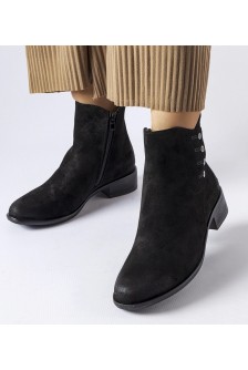 Juodi "Decorah" plokščiapadžiai batai