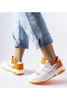 Balti-Oranžinės spalvos Sneakers Stiliaus Barrette