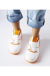 Balti-Oranžinės spalvos Sneakers Stiliaus Barrette Balti-Oranžinės spalvos Sneakers Stiliaus Barrette