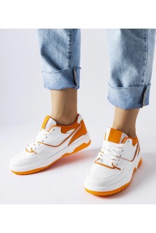 Balti-Oranžinės spalvos Sneakers Stiliaus Barrette