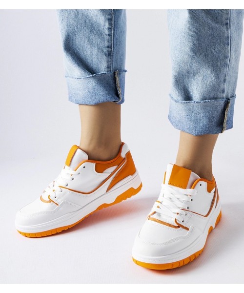 Balti-Oranžinės spalvos Sneakers Stiliaus Barrette Balti-Oranžinės spalvos Sneakers Stiliaus Barrette