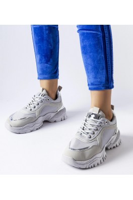 Pilkos Spalvos Sneakers Stiliaus Su srebrnym Akcentu Lodgeville